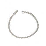 Sterling Silver Rhodium Plated Multiple Clear Micro Pave Tennis CZ Bracelet
