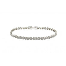 Load image into Gallery viewer, Sterling Silver Rhodium Plated Multiple Circle Clear Tennis Micro Pave CZ Bracelet