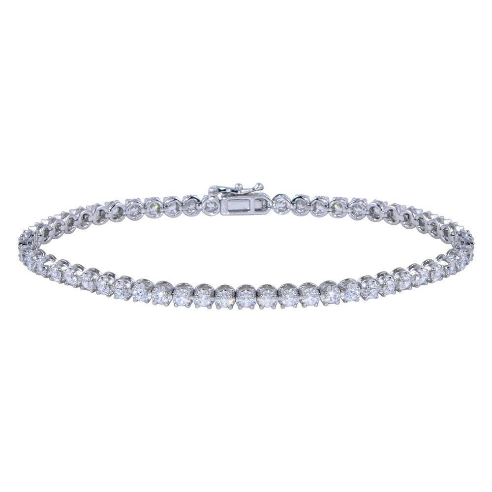 Sterling Silver Clear CZ Bubble Tennis Bracelet