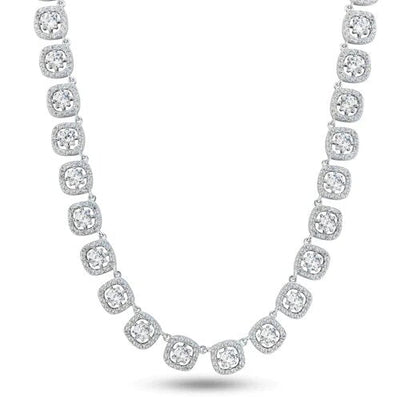 Sterling Silver Rhodium Plated CZ Butterfly Necklace