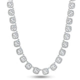 Sterling Silver Rhodium Plated CZ Butterfly Necklace