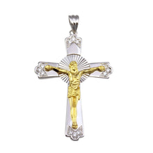 Load image into Gallery viewer, Sterling Silver Two Toned Plated DC Cross Pendant