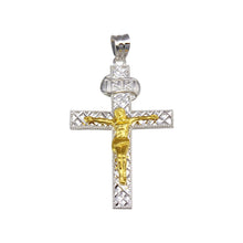 Load image into Gallery viewer, Sterling Silver Two Toned Plated DC Cross Pendant