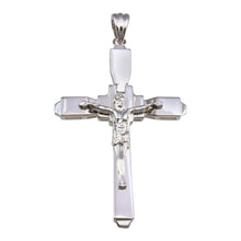 Load image into Gallery viewer, Sterling Silver Rhodium Plated Cross Pendant