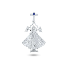 Load image into Gallery viewer, Sterling Silver Rhodium Plated VirgenDe San Juan De Los Lagos Pendant