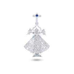 Sterling Silver Rhodium Plated VirgenDe San Juan De Los Lagos Pendant