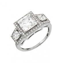 Load image into Gallery viewer, Sterling Silver Rhodium Plated Micro Pave CZ Ring