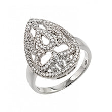 Load image into Gallery viewer, Sterling Silver Rhodium Plated Micro Pave CZ Ring