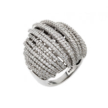 Load image into Gallery viewer, Sterling Silver Rhodium Plated Micro Pave CZ Ring