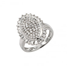 Load image into Gallery viewer, Sterling Silver Rhodium Plated Micro Pave CZ Ring