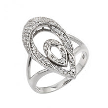 Load image into Gallery viewer, Sterling Silver Rhodium Plated Micro Pave CZ Ring