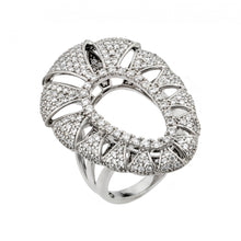 Load image into Gallery viewer, Sterling Silver Rhodium Plated Micro Pave CZ Ring