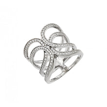Load image into Gallery viewer, Sterling Silver Rhodium Plated Double Interlace Ring