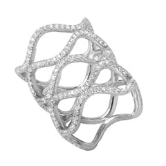 Sterling Silver Rhodium Plated Eternity Ring
