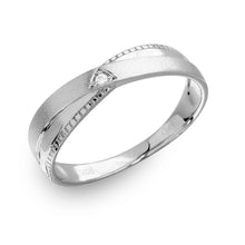 Load image into Gallery viewer, Sterling Silver Rhodium Plated Matte Finish Men&#39;s Triangle Trio Ring, Width 5mm