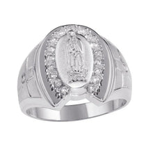 Load image into Gallery viewer, Sterling Silver Rhodium Plated Lady Of Guadalupe Ring