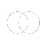 Sterling Silver High Polished 1.5MM Endless Hoop Earrings