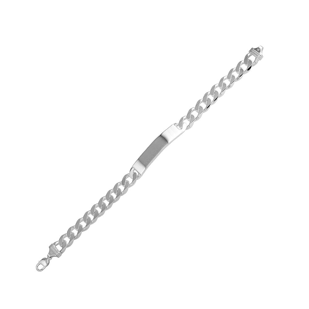 Sterling Silver Engravable ID Flat Curb 150-5.6mm Bracelet