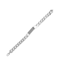 Load image into Gallery viewer, Sterling Silver Super Flat Engravable ID Curb 180-6.8mm Bracelet