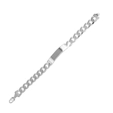 Load image into Gallery viewer, Sterling Silver Engravable ID Flat Curb 220-8.2mm Bracelet