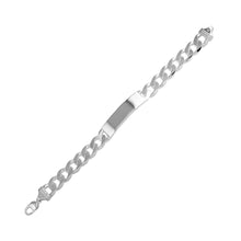 Load image into Gallery viewer, Sterling Silver Engravable ID Curb 250-10mm Bracelet