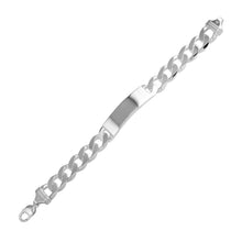 Load image into Gallery viewer, Sterling Silver Engravable ID Curb 350-12.9mm Bracelet