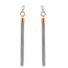 Load image into Gallery viewer, Sterling Silver Rose Gold Plated  Ponytail Earrings