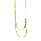 Sterling Silver Gold Plated Mystical Chain Italian .925 Necklace