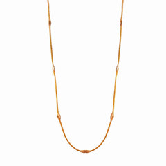 Italian Sterling Silver Rose Gold Plated Double Accent Mesh Necklace with Length of 39 inchesAnd Lobster Claw Clasp