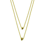 Sterling Silver Gold Plated Multi Beaded Chain Knot Charm Necklace