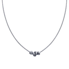 Load image into Gallery viewer, Sterling Silver Rhodium Plated DC Snake Chain Knot Charm Necklace - silverdepot