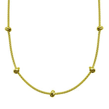 Load image into Gallery viewer, Sterling Silver Gold Plated Correana Chain 5 Knot Charm Necklace - silverdepot
