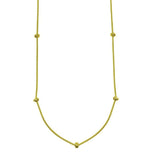 Sterling Silver Gold Plated Correana Chain 7 Knot Charm Necklace