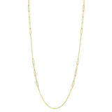 Sterling Silver Gold Plated Paperclip Chain Necklace