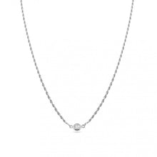 Load image into Gallery viewer, Sterling Silver Rhodium Plated Puffed Mariner Double Strand Curb And Rope Adjustable Link Necklace