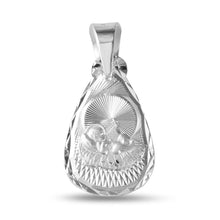 Load image into Gallery viewer, Sterling Silver High Polished Teardrop Shape DC Baptism 16mm x 10mm Medallion