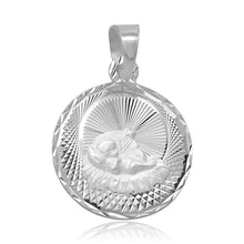 Load image into Gallery viewer, Sterling Silver High Polished DC Baptism Medallion 16mm Charm