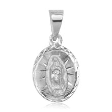 Load image into Gallery viewer, Sterling Silver High Polished DC Our Lady Of Guadalupe Charm Pendant