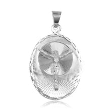 Load image into Gallery viewer, Sterling Silver High Polished DC Crucifix Medallion Charm 26mm x 45mm Pendant