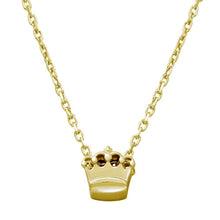 Load image into Gallery viewer, Sterling Silver Gold Plated Mini Cross Pendant Necklace