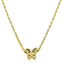 Load image into Gallery viewer, Sterling Silver Gold Plated Mini Butterfly Pendant Necklace