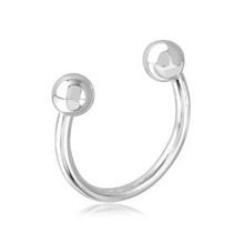 Load image into Gallery viewer, Sterling Silver U Shape With Beads Keychain