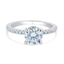 Load image into Gallery viewer, Sterling Silver Rhodium Plated 1 Carat Moissanite Stones Encrusted Statement Ring
