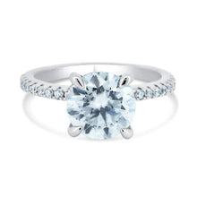 Load image into Gallery viewer, Sterling Silver Rhodium Plated 2 Carat Moissanite Stones Encrusted Statement Ring