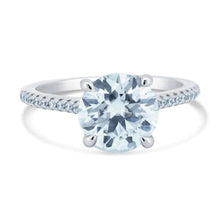 Load image into Gallery viewer, Sterling Silver Rhodium Plated 2 Carat Moissanite Stones Encrusted Engagement Ring