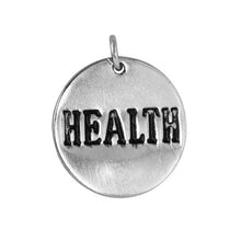 Load image into Gallery viewer, Sterling Silver \'Health\' Engraved Disc Pendent  Pendant
