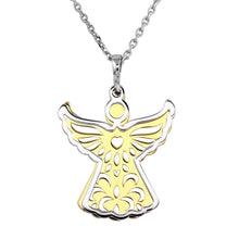 Load image into Gallery viewer, Sterling Silver Rhodium plated Angel Necklace