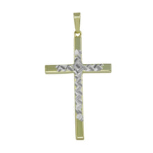 Load image into Gallery viewer, Sterling Silver Two Tone Cross Pendant