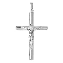 Load image into Gallery viewer, Sterling Silver High Polished Large Cylinder Cross Pendant