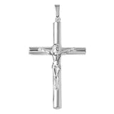 Sterling Silver High Polished Large Cylinder Cross Pendant